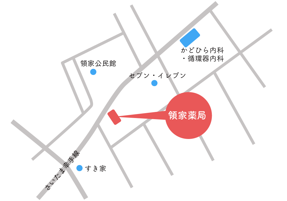 領家薬局周辺地図